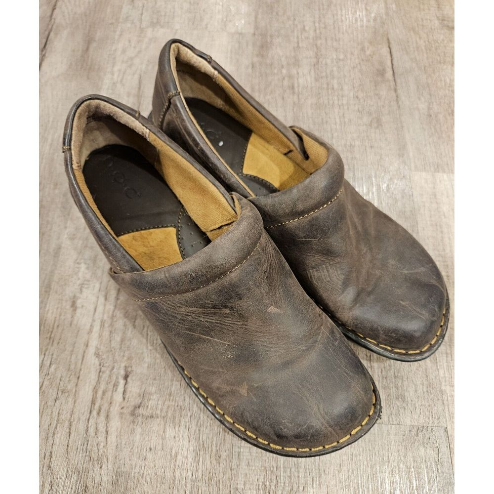 Born Clogs Women Size 9 Brown Slip On Comfort Shoes Casual‎
